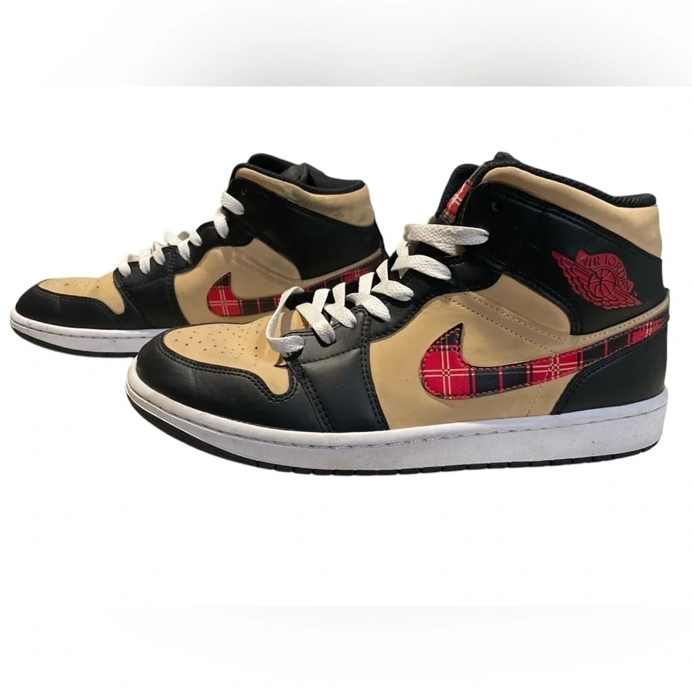 Jordan 1 Mid SE Tartan Swoosh